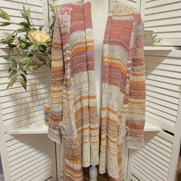 Free People Multicolor Striped Cardigan MED 1397 - Picture 2 of 8